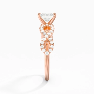 1.00ct Moissanite Engagement Ring 14K Rose Gold