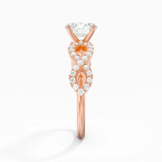 1.00ct Moissanite Engagement Ring 14K Rose Gold