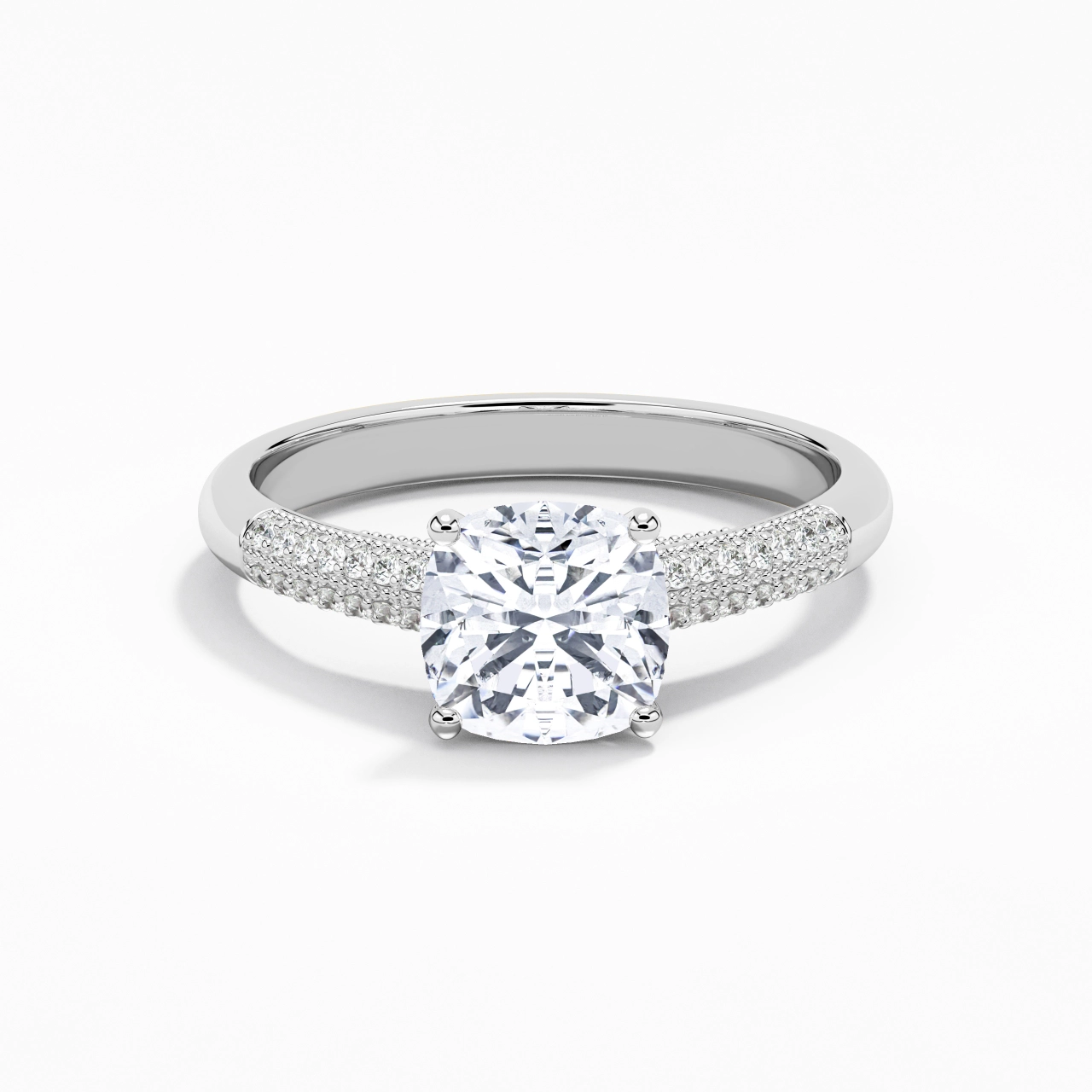 2.00ct Moissanite Engagement Ring Platinum