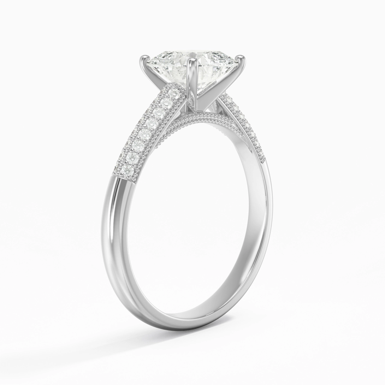 2.00ct Moissanite Engagement Ring Platinum