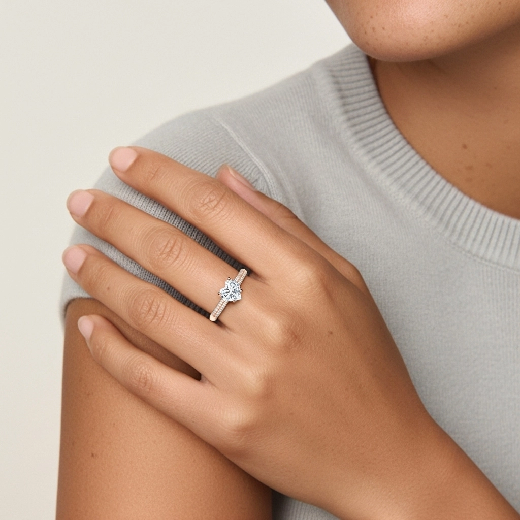 2.00ct Moissanita Anillo de Compromiso Oro rosa 18K