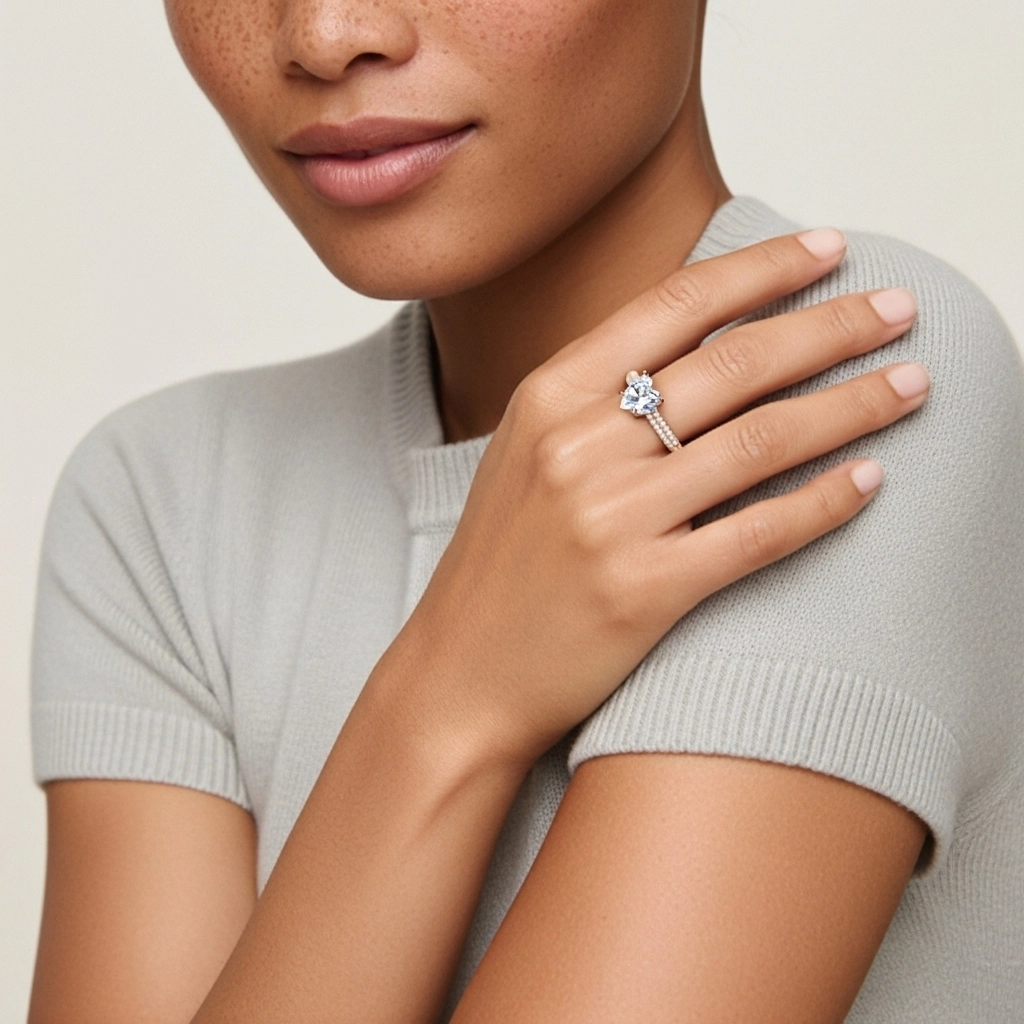 2.00ct Moissanita Anillo de Compromiso Oro rosa 18K