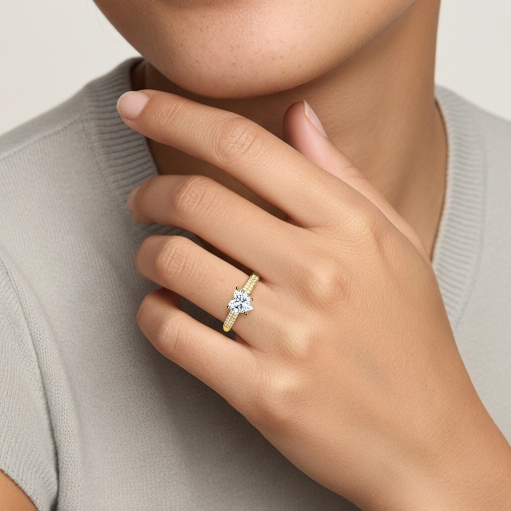 2.00ct Moissanita Anillo de Compromiso Oro 18K