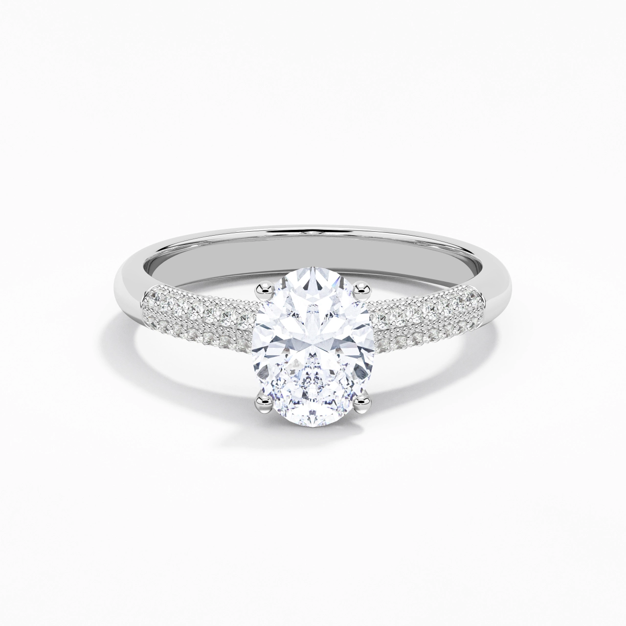 Retro Oval 1.50ct Moissanite Engagement Ring