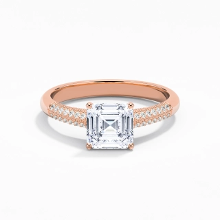 1.50ct Moissanite Engagement Ring 18K Rose Gold