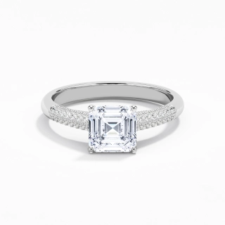 Retro Asscher 1.50ct Moissanite Engagement Ring