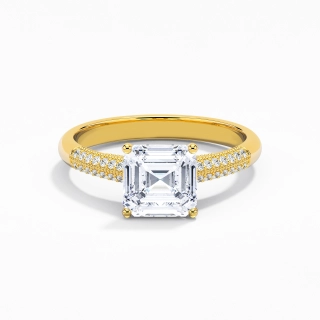 2.00ct Moissanite Engagement Ring 18K Gold