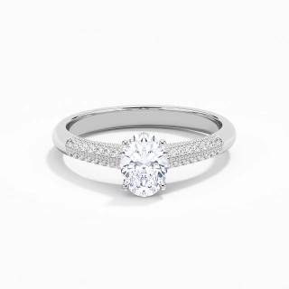 Retro Oval 1.00ct Moissanite Engagement Ring