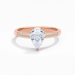 1.50ct Moissanite Engagement Ring 14K Rose Gold