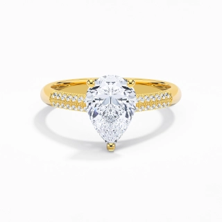 Retro Pear 2.00ct Moissanite Engagement Ring