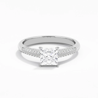 Retro Princess 1.00ct Moissanite Engagement Ring