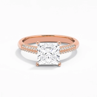 2.00ct Moissanite Engagement Ring 18K Rose Gold