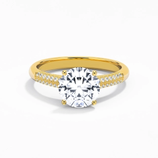 Retro Round 2.00ct Moissanite Engagement Ring