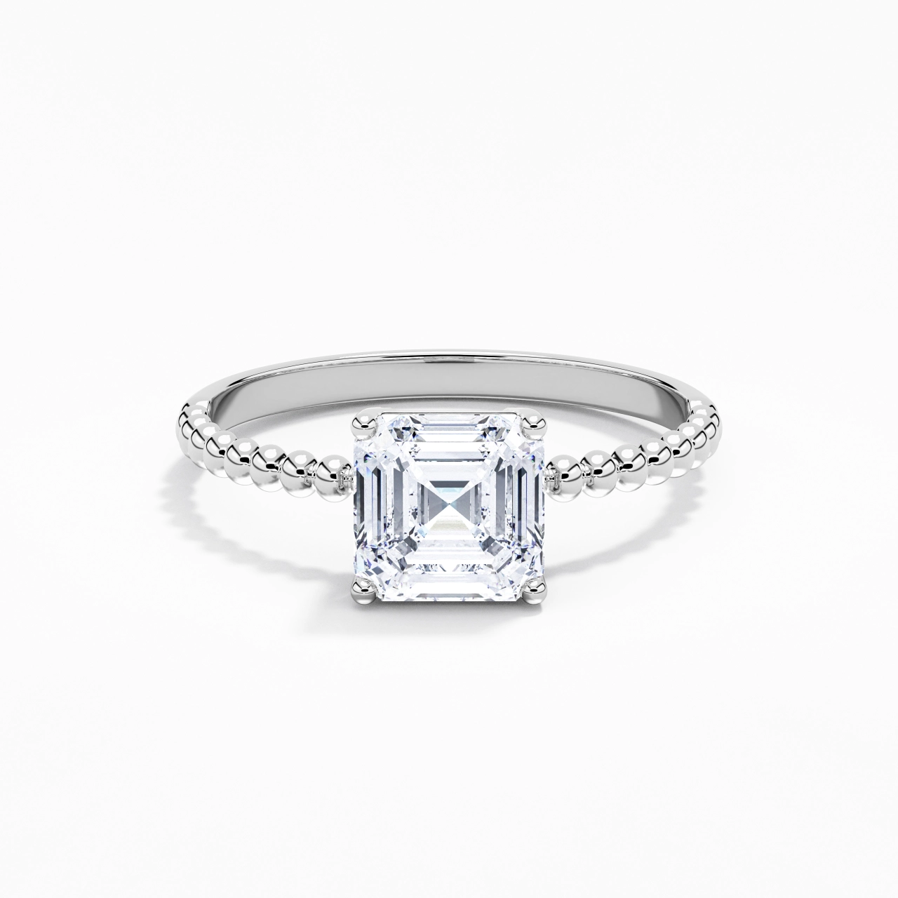 1.50ct Moissanite Bague de fiançailles Or blanc 14 carats