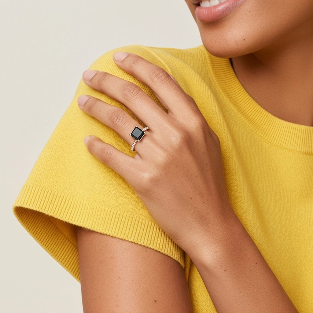 1.00ct Cubic Zirconia Engagement Ring 925 Sterling Silver