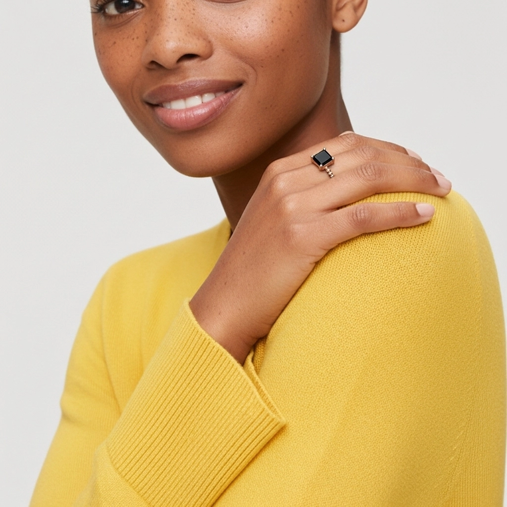 1.00ct Circonio cúbico Anillo de Compromiso Plata esterlina 925