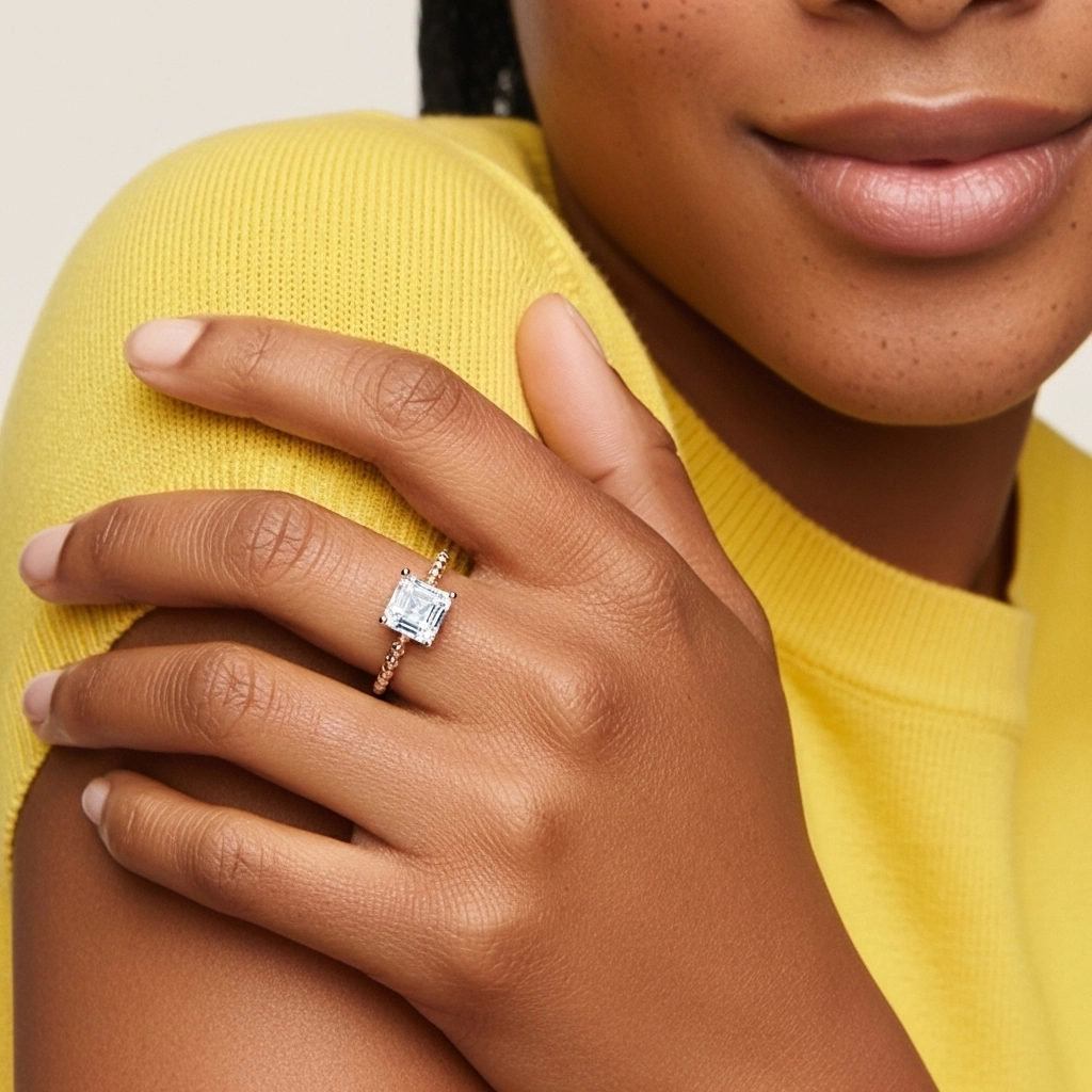 2.00ct Moissanite Engagement Ring 925 Sterling Silver