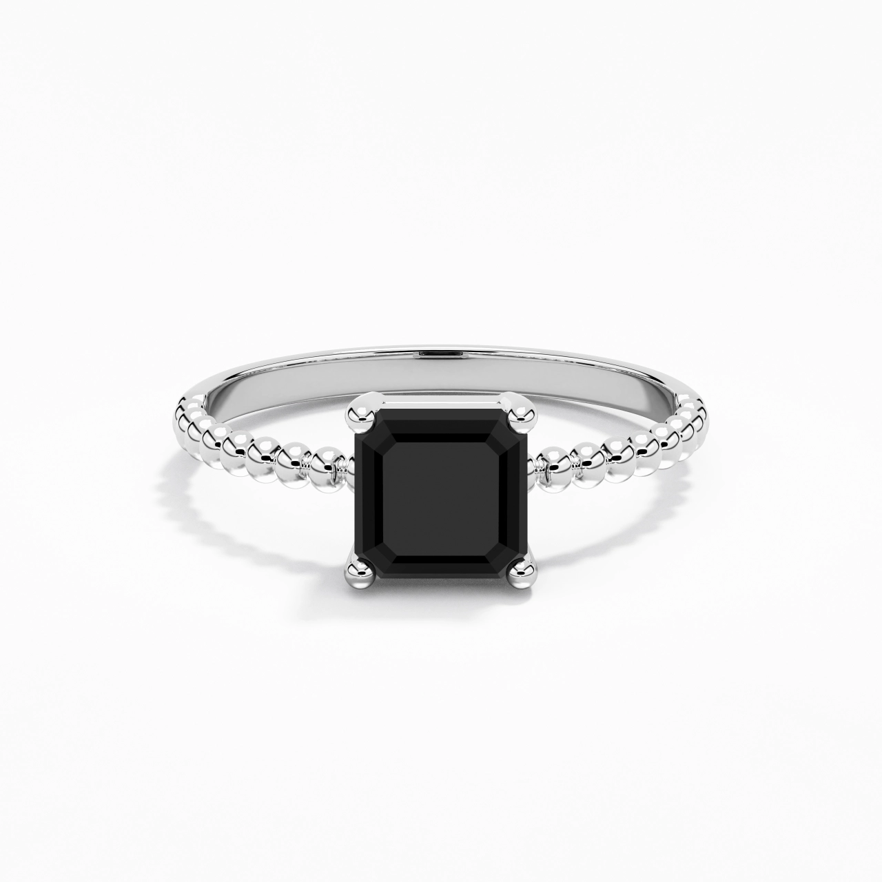 1.00ct Zircon cubique Bague de fiançailles Argent sterling 925
