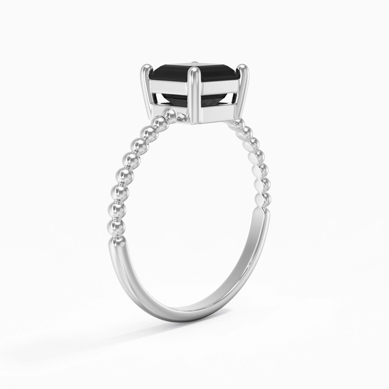 1.00ct Zircon cubique Bague de fiançailles Argent sterling 925