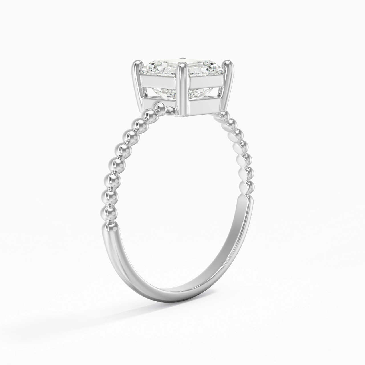 1.00ct Moissanite Engagement Ring Platinum