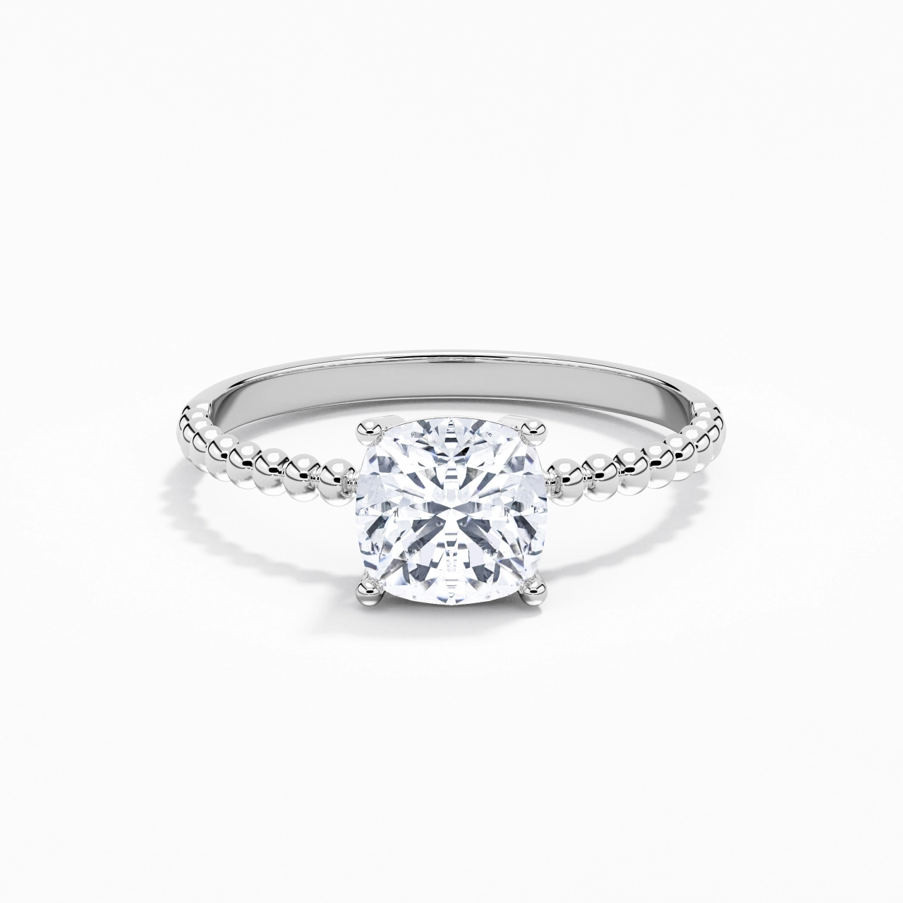 1.50ct Moissanite Bague de fiançailles Or blanc 14 carats