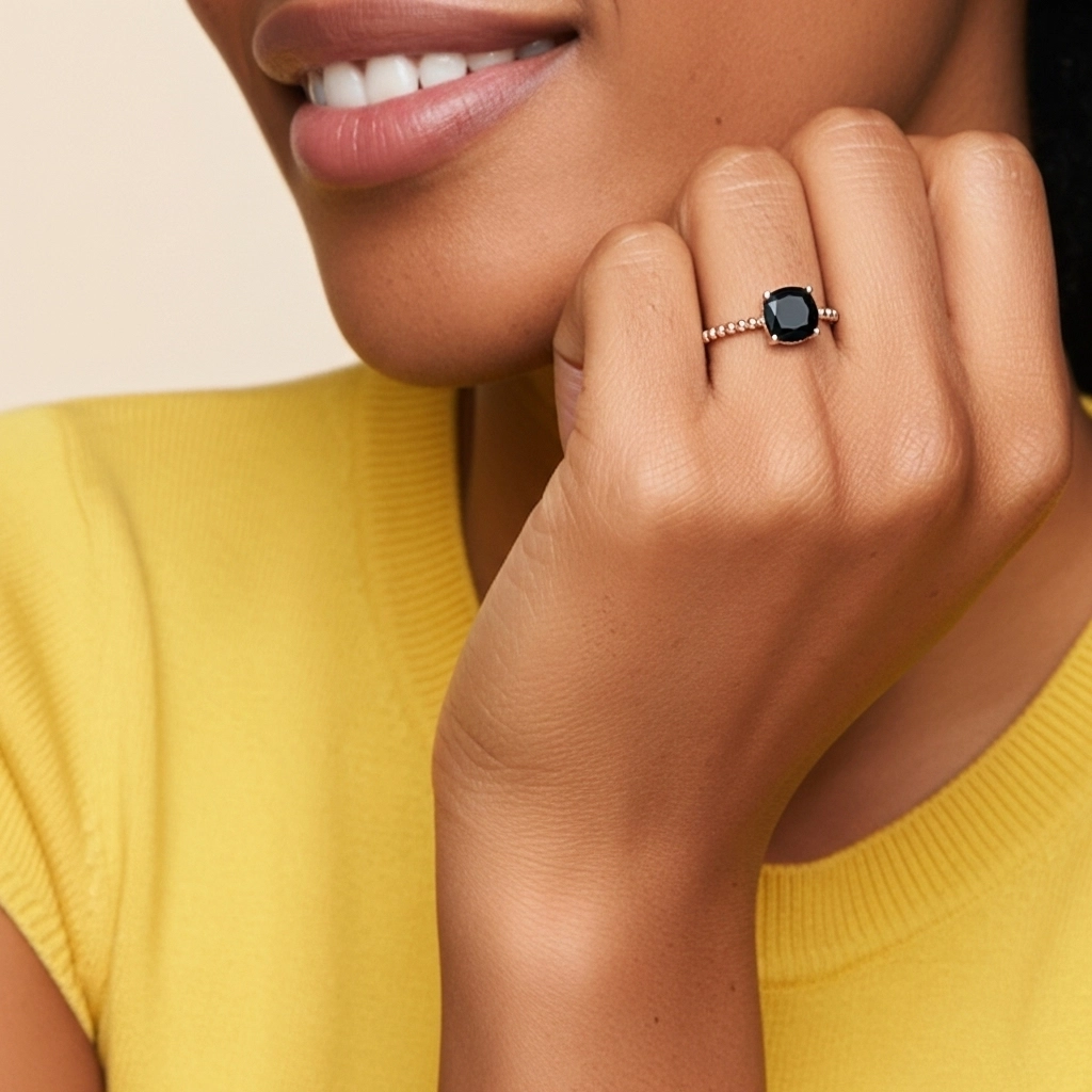 1.00ct Circonio cúbico Anillo de Compromiso Plata esterlina 925