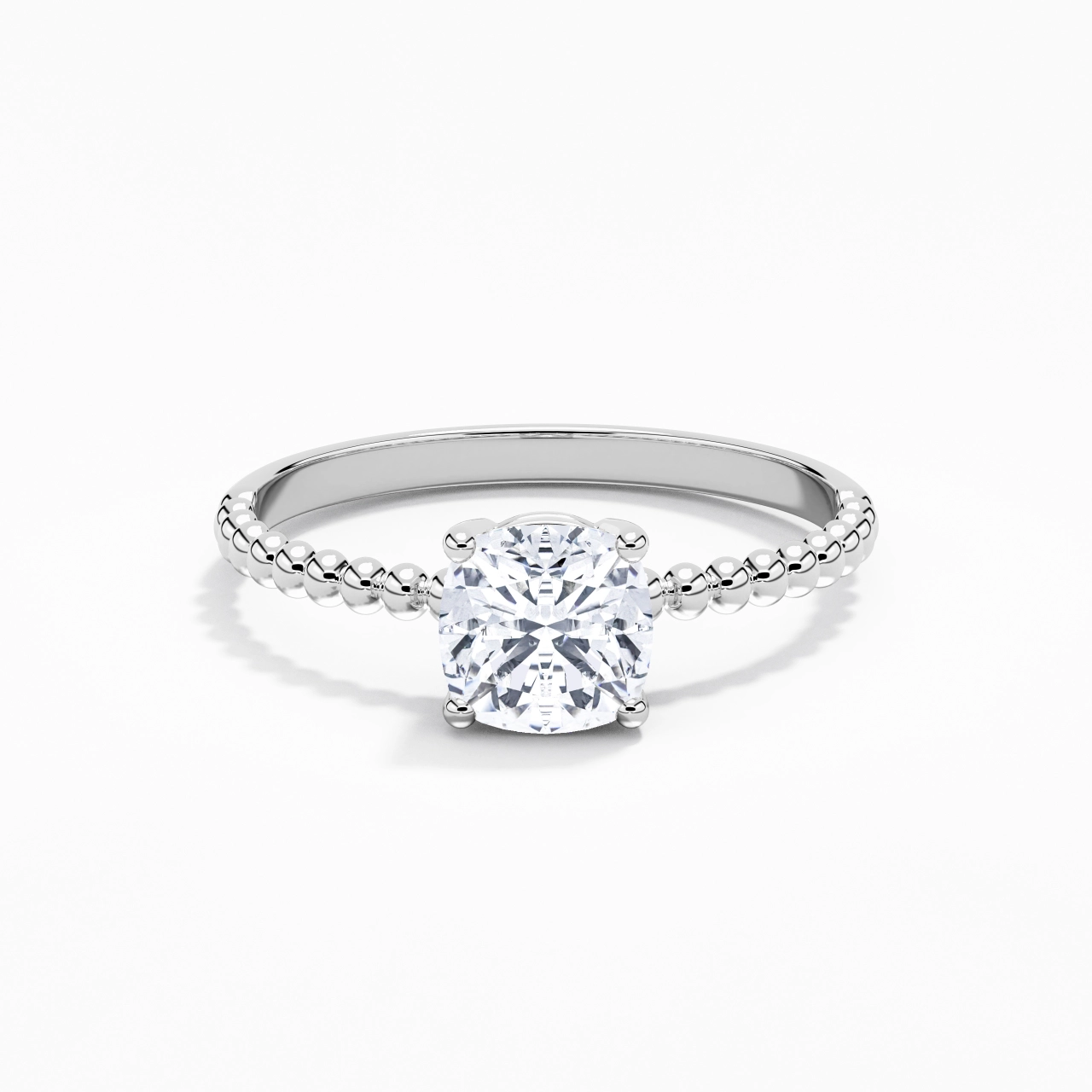 1.00ct Moissanite Engagement Ring Platinum