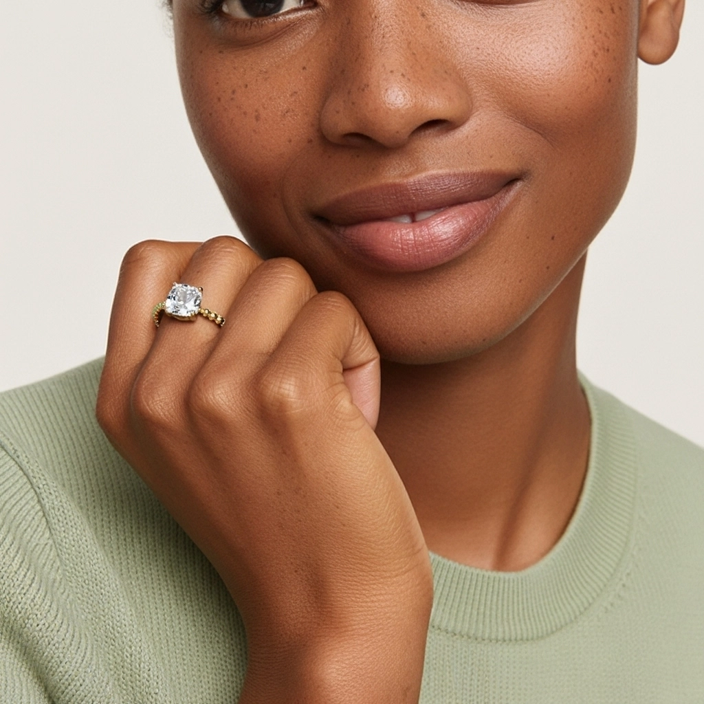 2.00ct Moissanite Bague de fiançailles Argent sterling 925