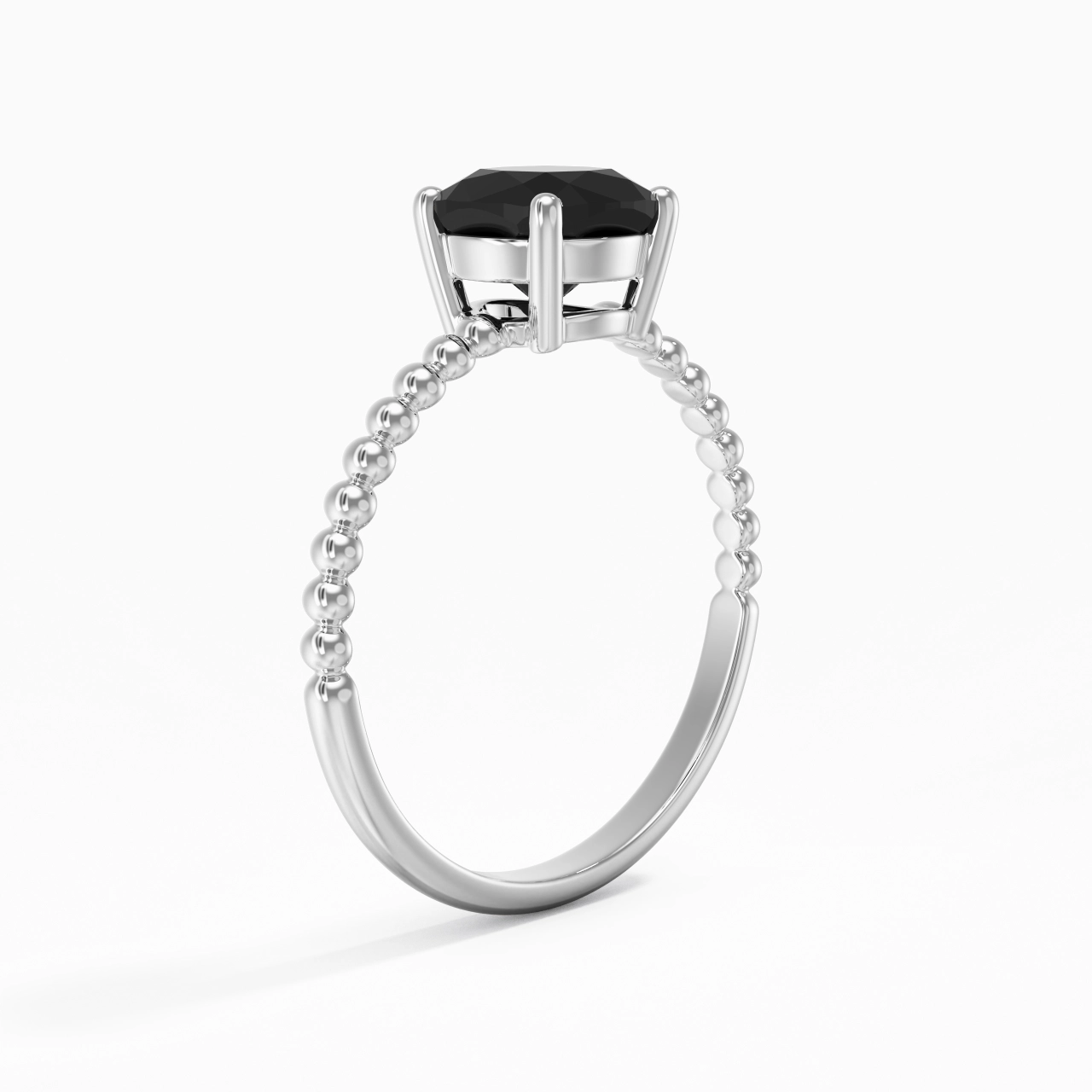 1.00ct Zircon cubique Bague de fiançailles Argent sterling 925