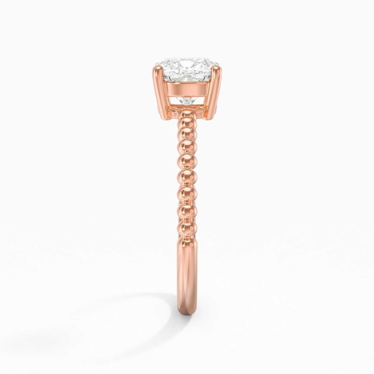 1.00ct Moissanite Engagement Ring 18K Rose Gold