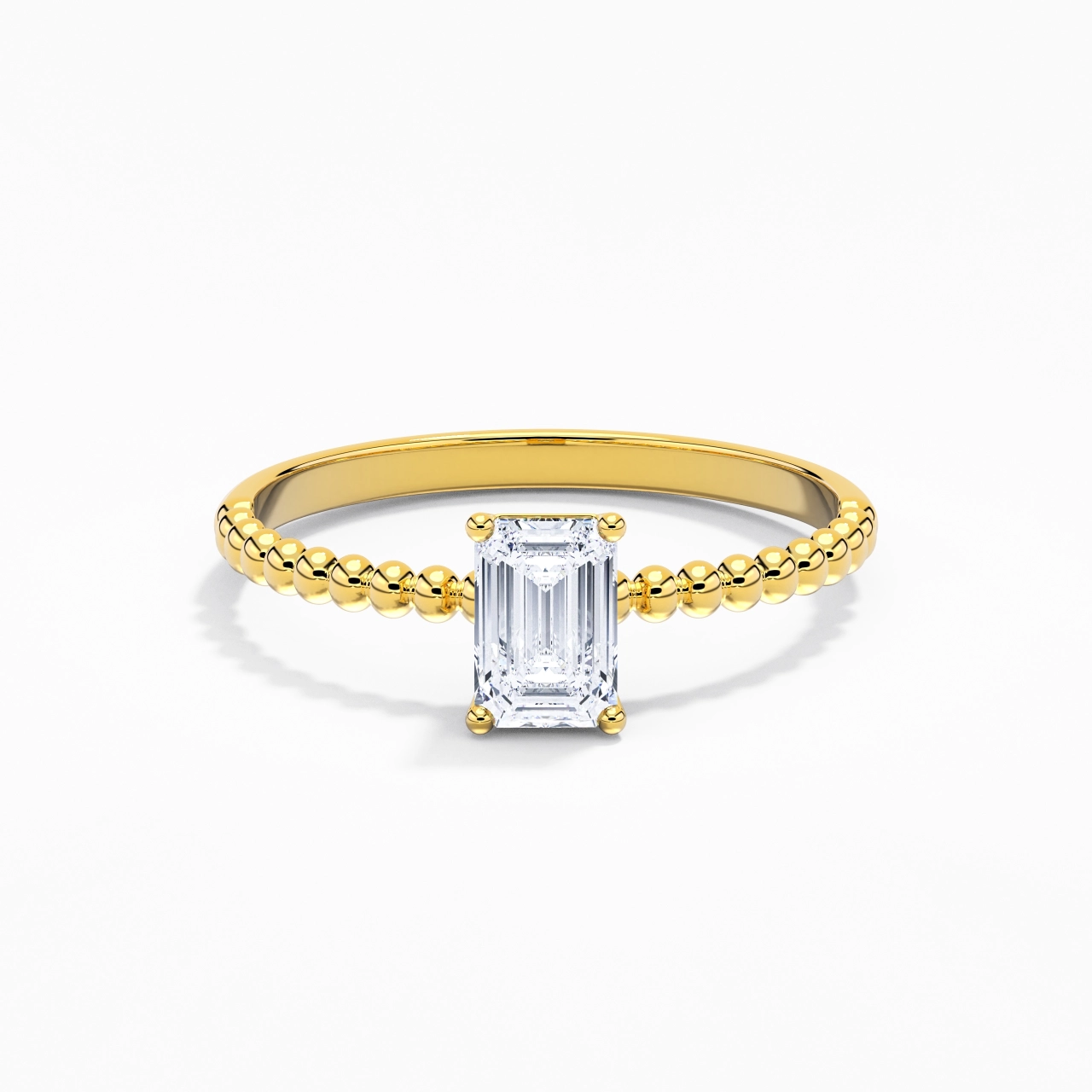 0.80ct Moissanite Bague de fiançailles Or 14 carats