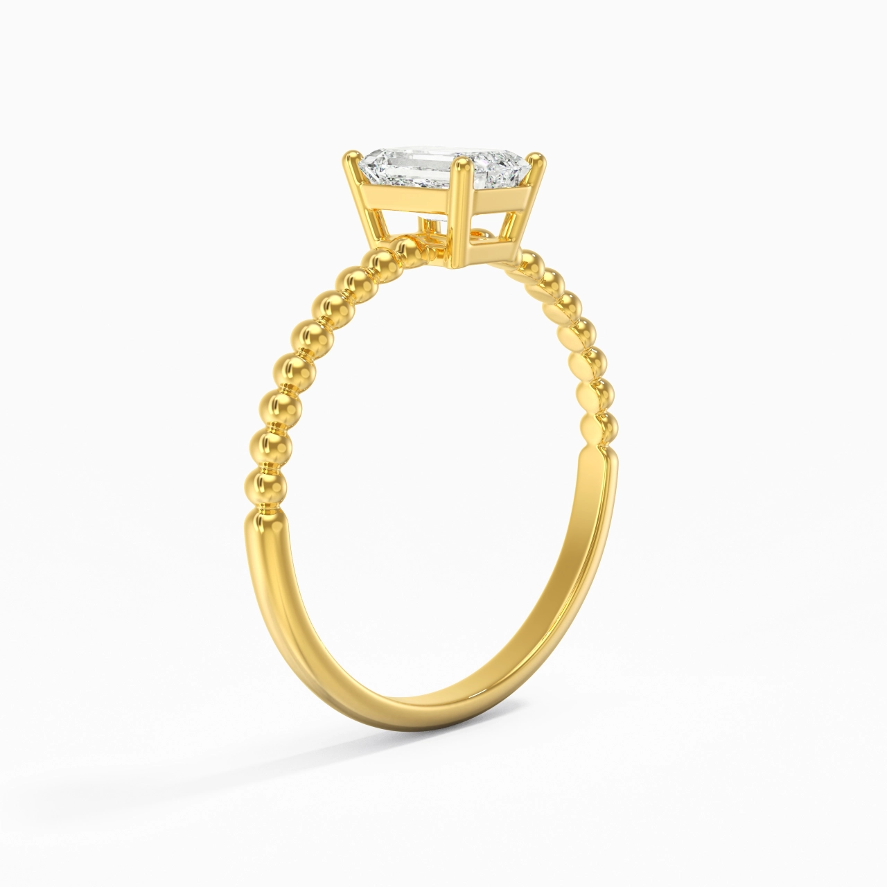 0.80ct Moissanite Bague de fiançailles Or 14 carats