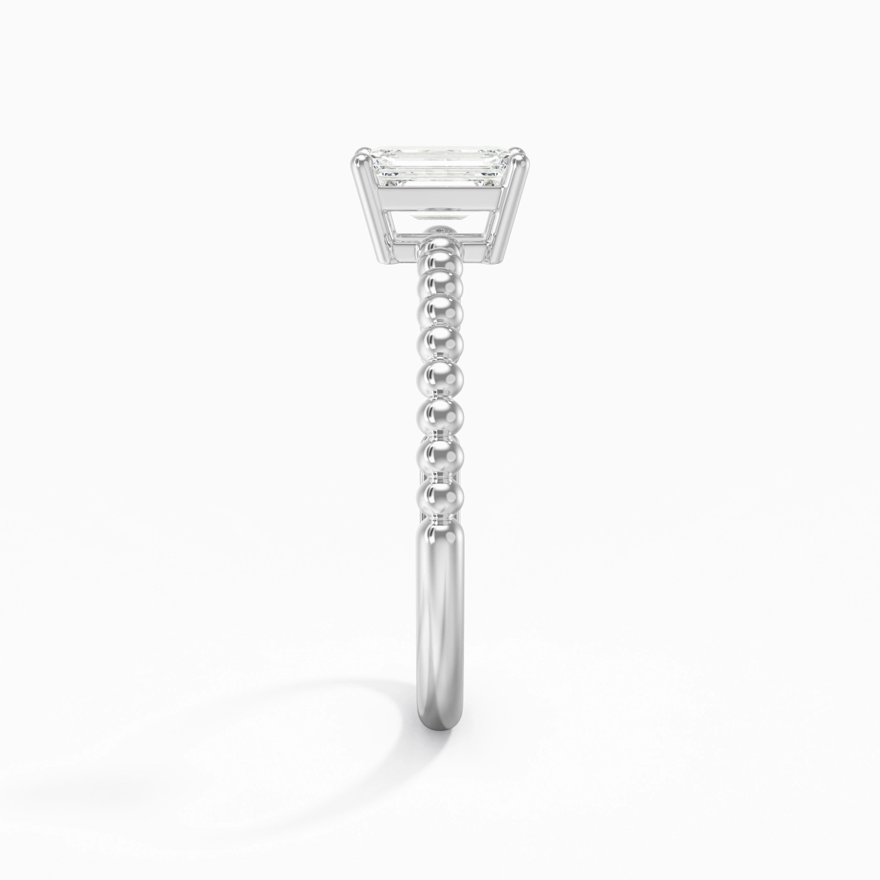 0.80ct Moissanite Bague de fiançailles Or blanc 18 carats