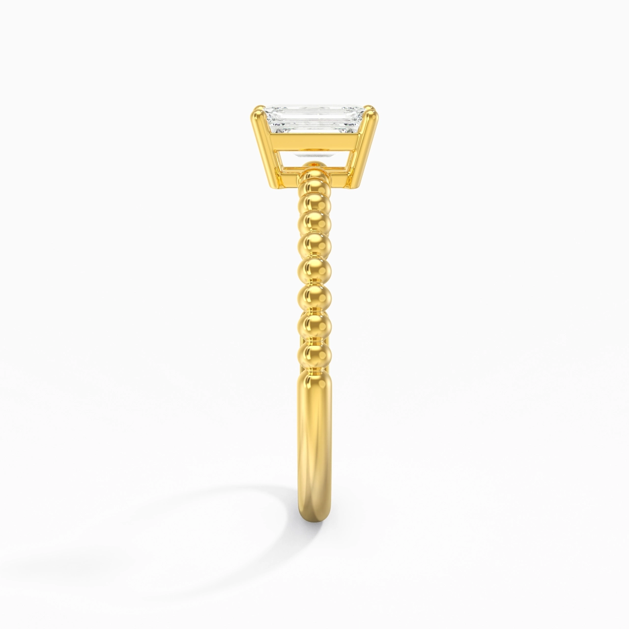 0.80ct Moissanite Engagement Ring 14K Gold