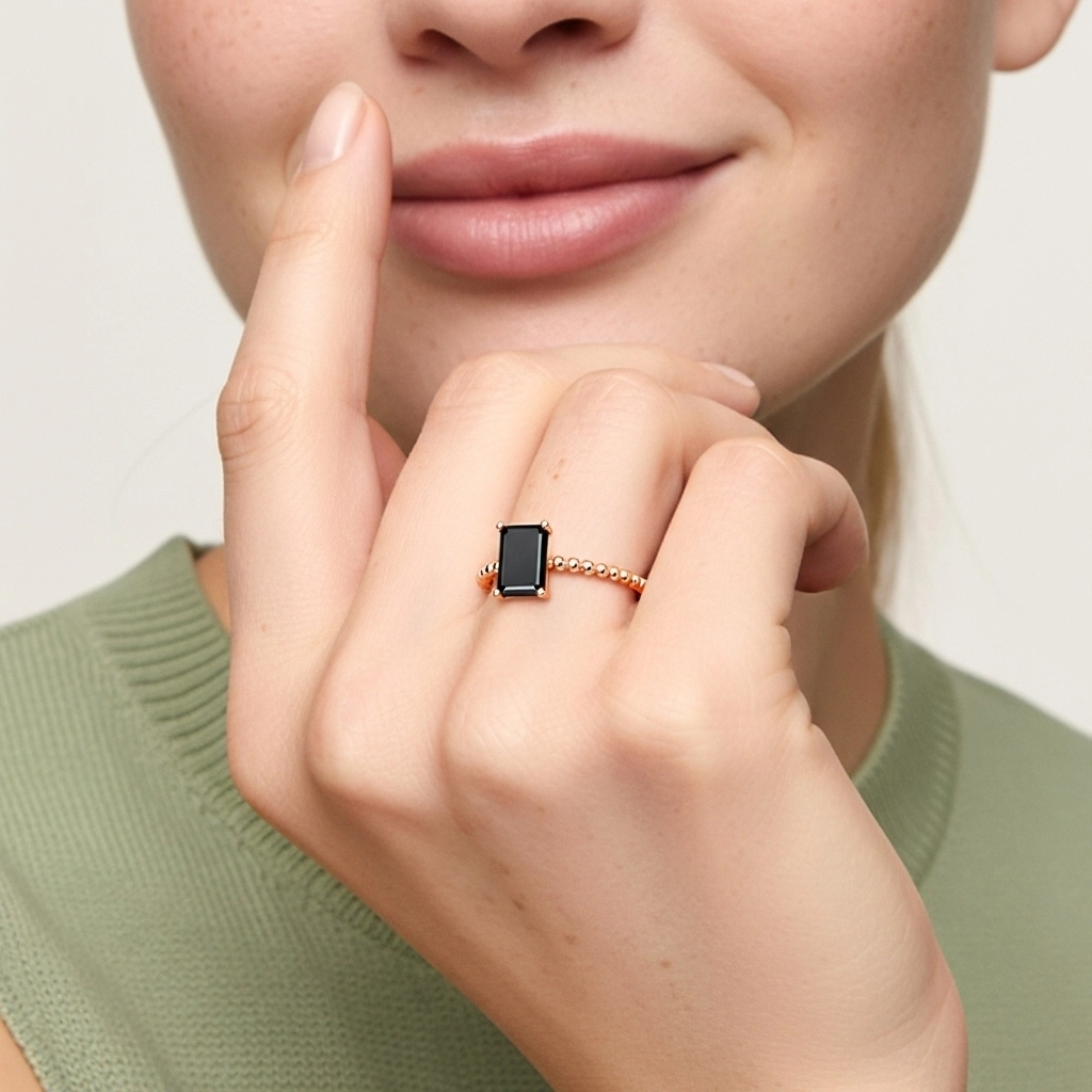 1.00ct Circonio cúbico Anillo de Compromiso Plata esterlina 925