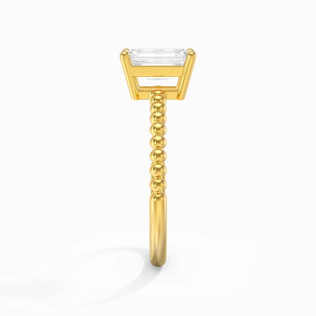 1.00ct Moissanite Engagement Ring 14K Gold