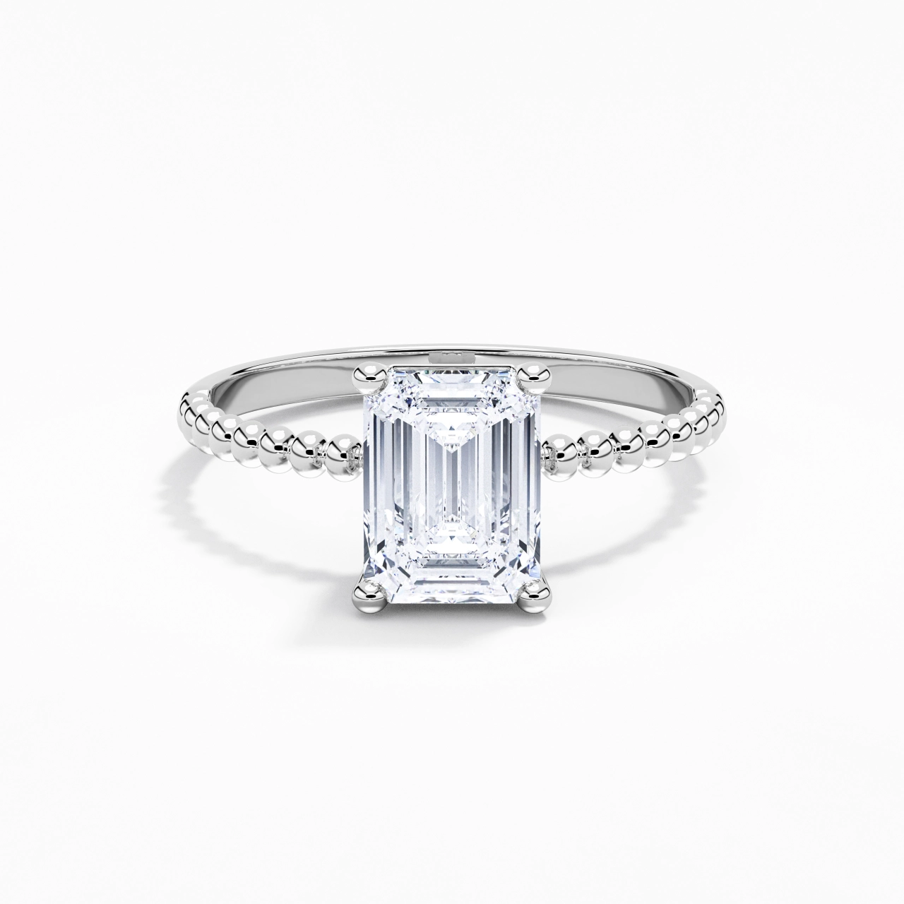 2.00ct Moissanite Bague de fiançailles Platine