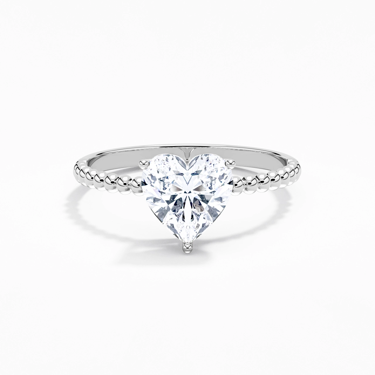 1.50ct Moissanite Bague de fiançailles Or blanc 14 carats