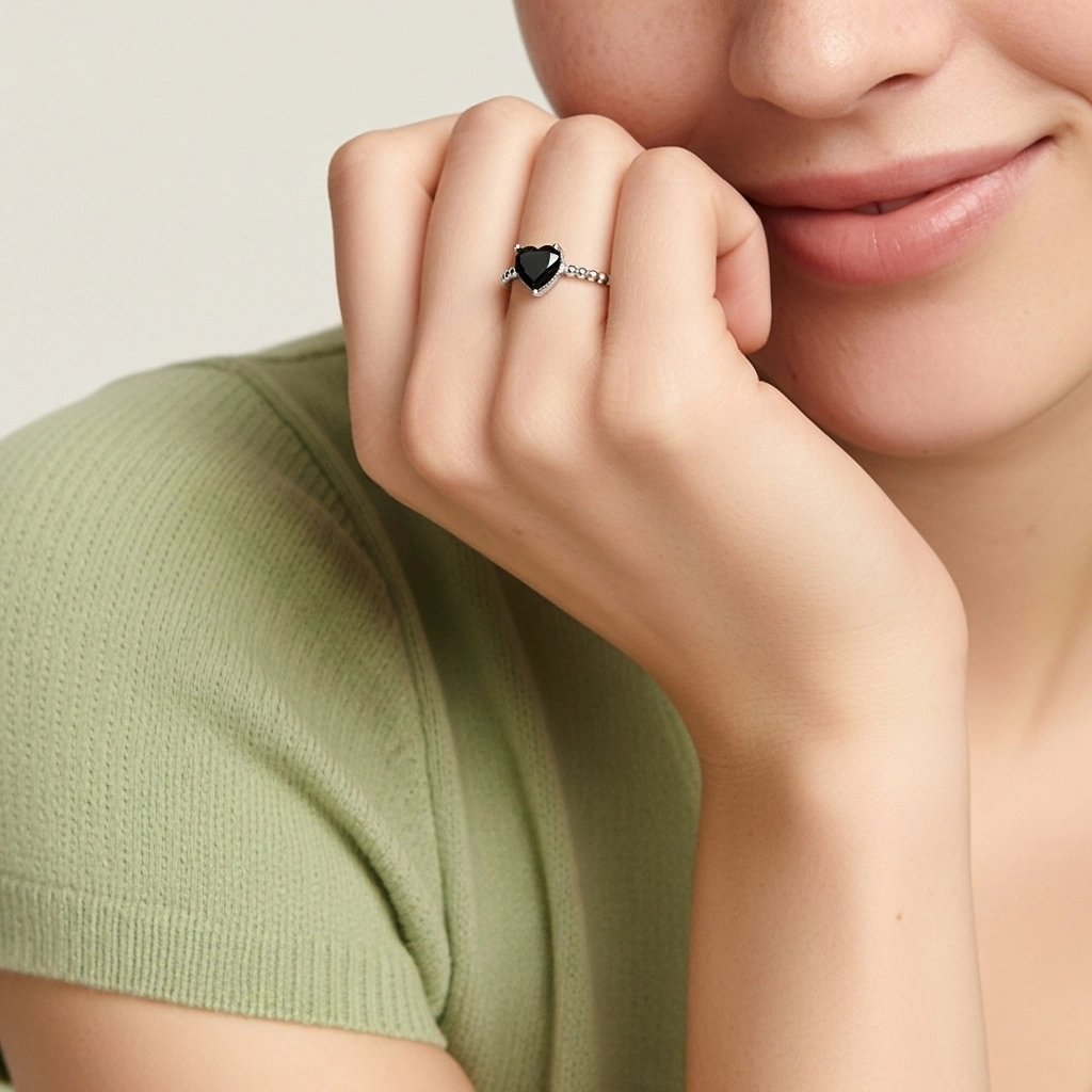 1.00ct Circonio cúbico Anillo de Compromiso Plata esterlina 925