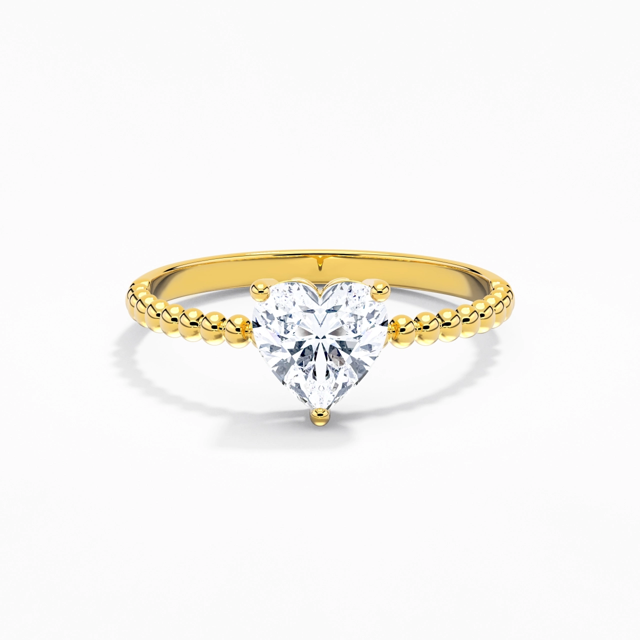 1.00ct Moissanite Engagement Ring 14K Gold