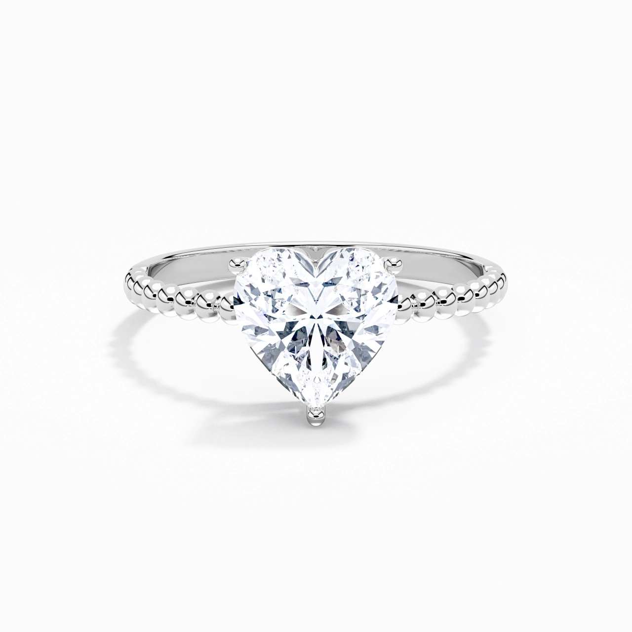 2.00ct Moissanite Bague de fiançailles Platine