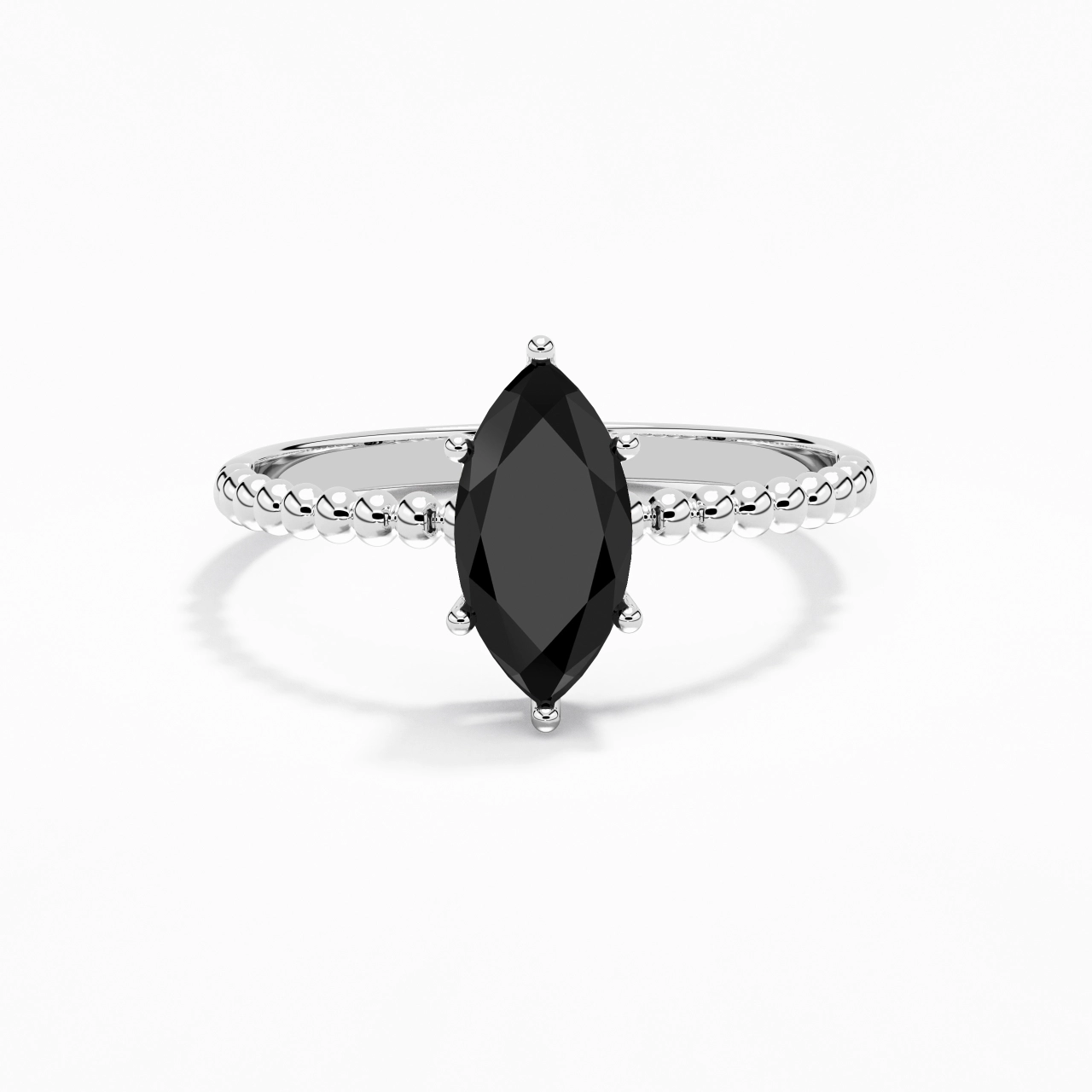 1.00ct Zircon cubique Bague de fiançailles Argent sterling 925