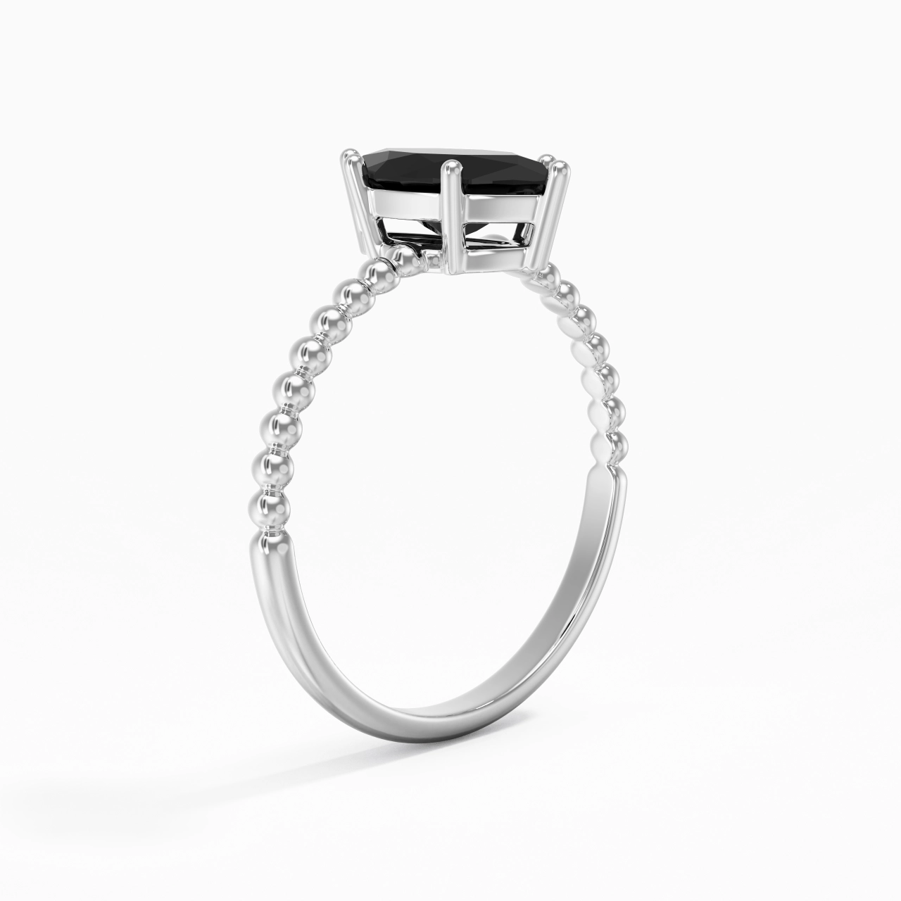 1.00ct Zircon cubique Bague de fiançailles Argent sterling 925