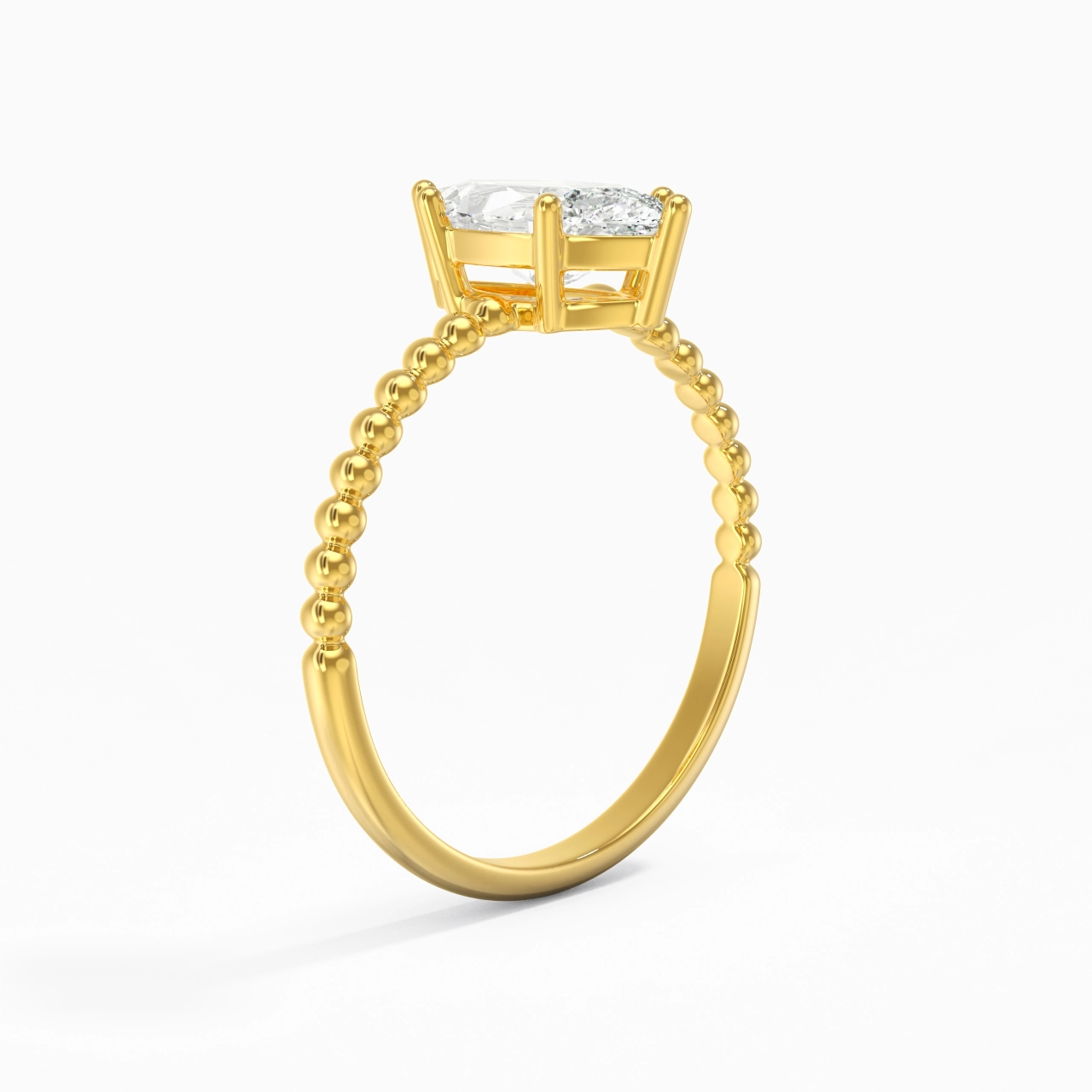 1.00ct Moissanite Bague de fiançailles Or 14 carats