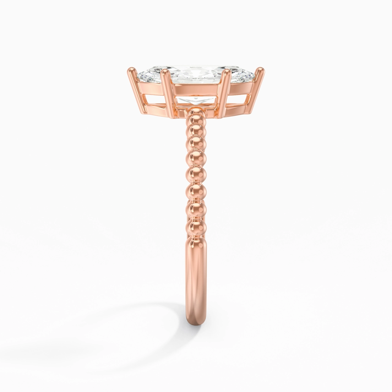 1.00ct Moissanite Engagement Ring 925 Sterling Silver