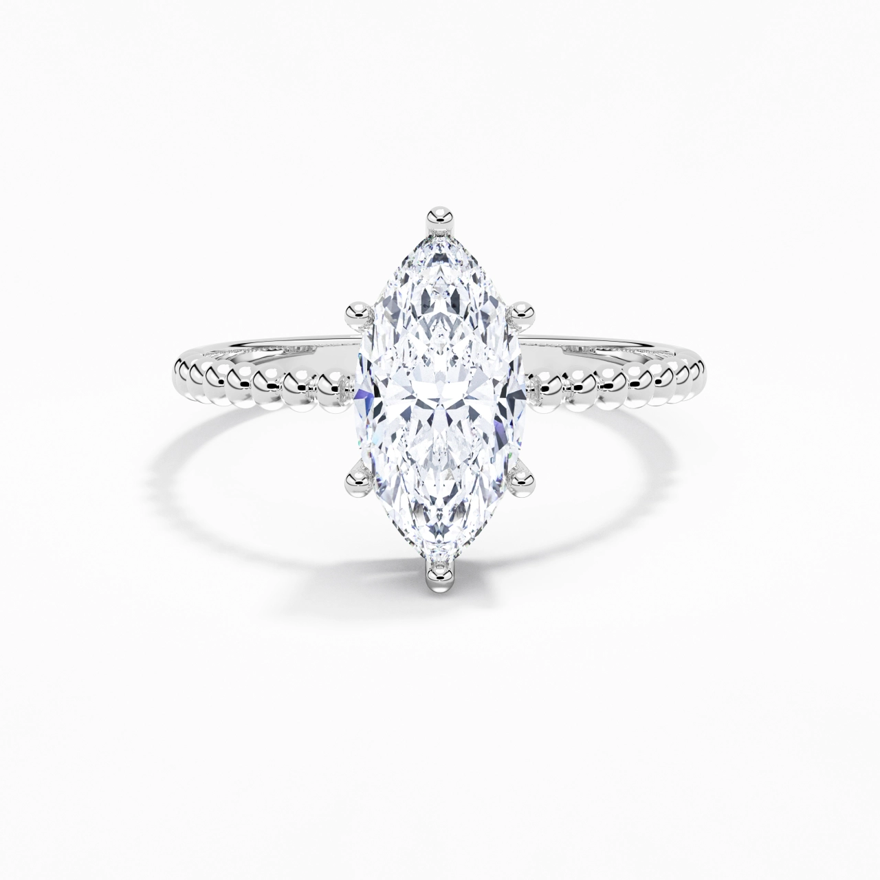 2.00ct Moissanite Bague de fiançailles Platine