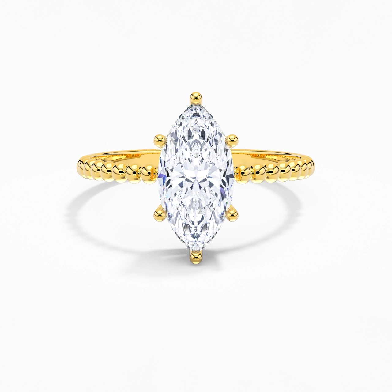 2.00ct Moissanite Bague de fiançailles Or 14 carats