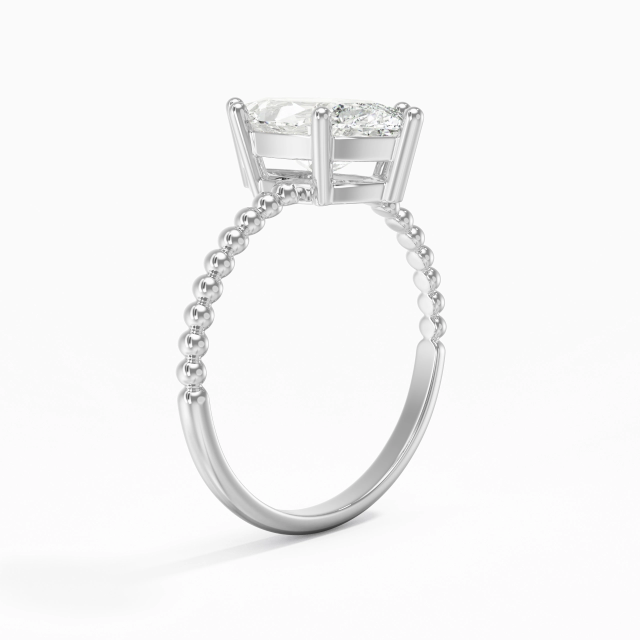 2.00ct Moissanite Bague de fiançailles Platine