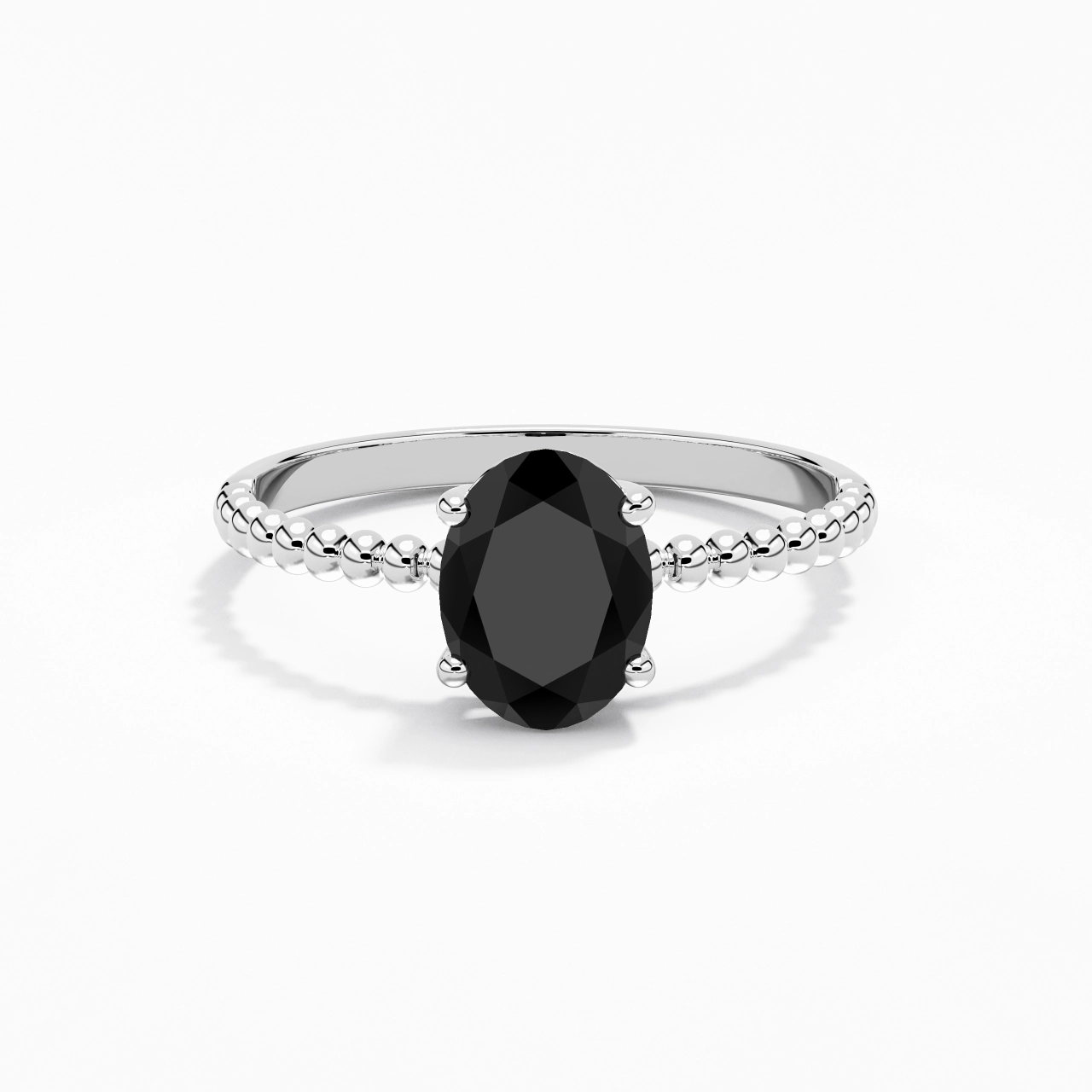 1.00ct Zircon cubique Bague de fiançailles Argent sterling 925