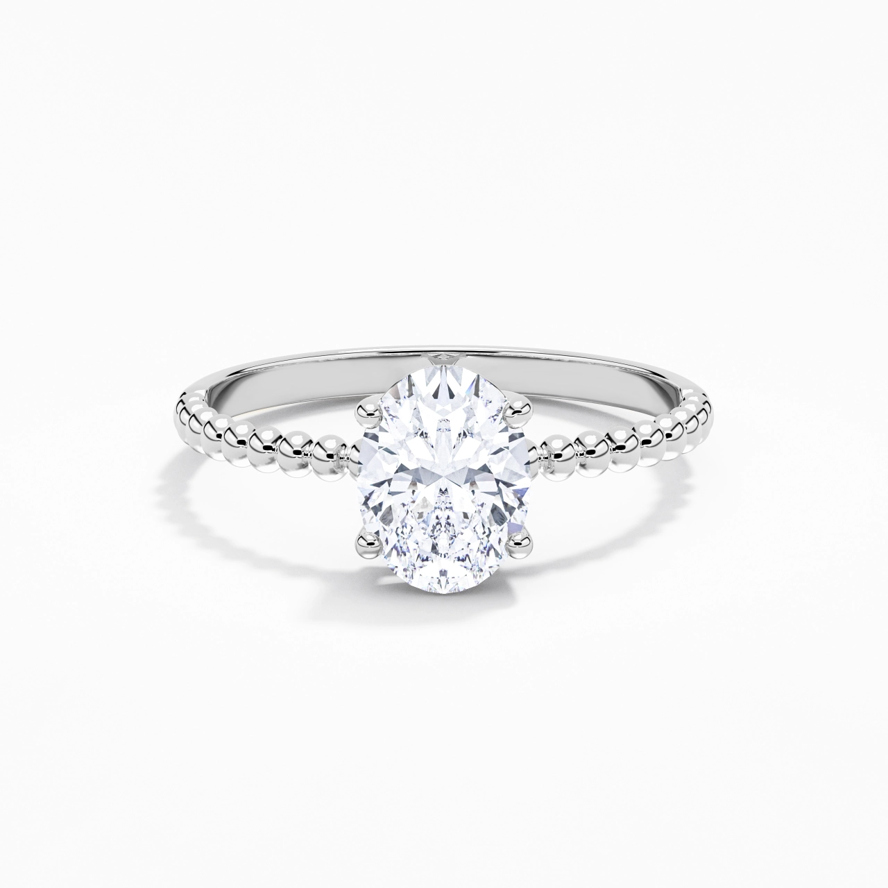 1.00ct Moissanite Engagement Ring Platinum